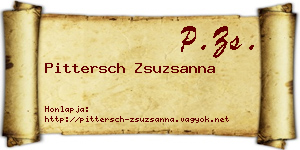 Pittersch Zsuzsanna névjegykártya